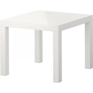 ЛАКК Придиванный столик глянцевый белый 55x55 см - Артикул: 203.832.48