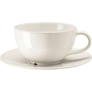 ВАРДАГЕН Чашка чайная с блюдцем белый с оттенком 26 сл - Артикул: 003.724.20