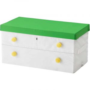 ФЛЮТТБАР Коробка с крышкой зеленый/белый 79x42x41 см - Артикул: 803.659.82