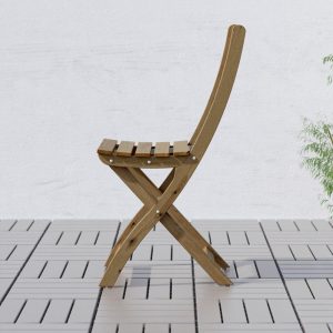 АСКХОЛЬМЕН Садовый стул складной светло-коричневый серо-коричневая морилка - Артикул: 103.757.05
