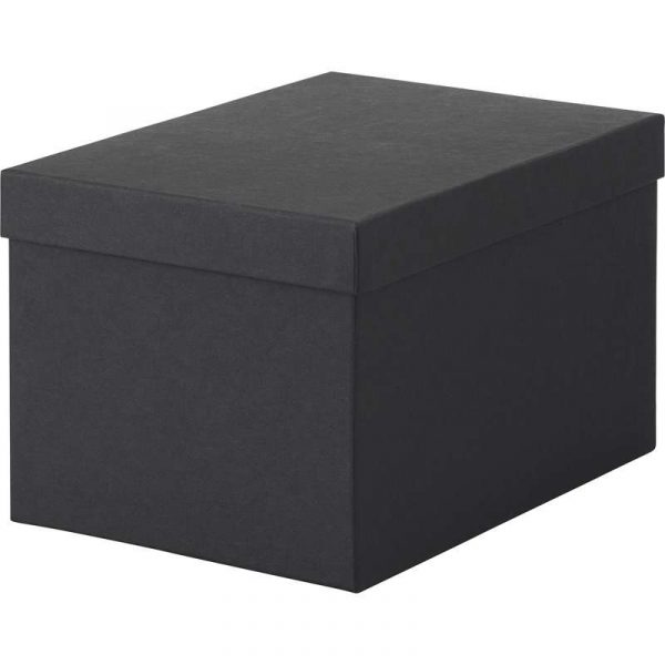 ТЬЕНА Коробка с крышкой черный 18x25x15 см - Артикул: 103.954.78