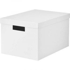 ТЬЕНА Коробка с крышкой белый 25x35x20 см - Артикул: 203.954.30