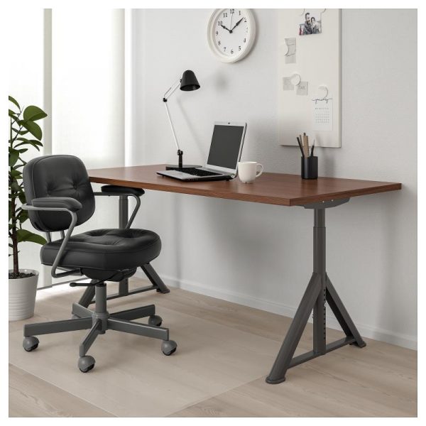 ИДОСЕН Письменный стол, коричневый/темно-серый 160x80 см - Артикул: 592.810.41
