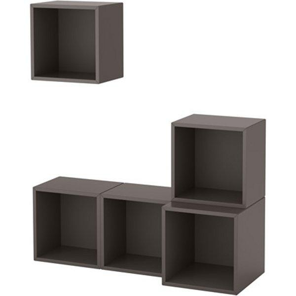 ЭКЕТ Комбинация настенных шкафов темно-серый 105x35x120 см - Артикул: 291.891.00