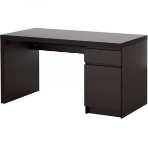 МАЛЬМ Письменный стол черно-коричневый 140x65 см - Артикул: 103.848.56