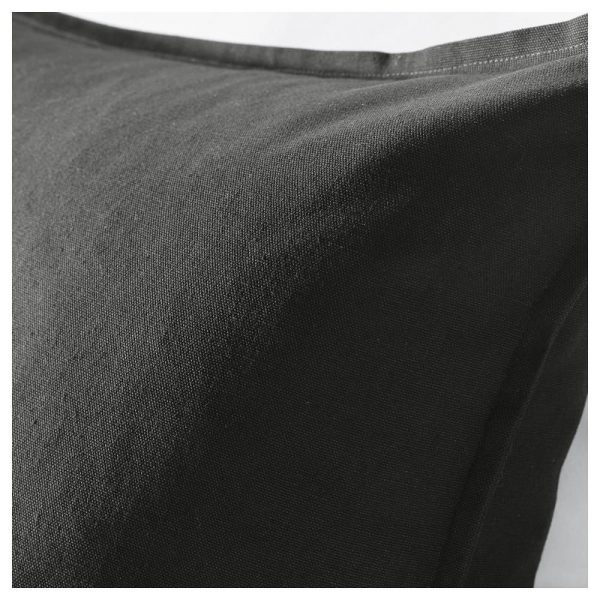 ГУРЛИ Чехол на подушку, черный 65x65 см | 904.435.93