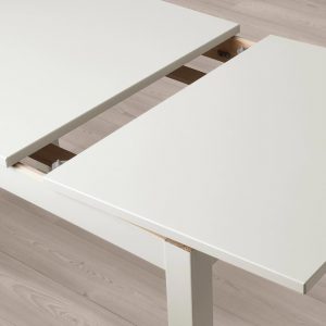 ЛАНЕБЕРГ Раздвижной стол, белый 130/190x80 см | 404.161.39