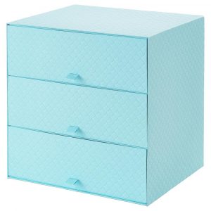 ПАЛЬРА Мини-комод с 3 ящиками, голубой 31x26x31 см | 804.439.18