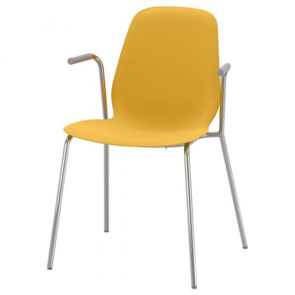 ЛЕЙФ-АРНЕ Легкое кресло, темно-желтый/Дитмар хромированный | 993.042.10