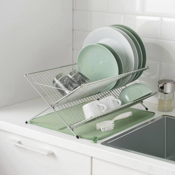 НЮХОЛИД Коврик для сушки посуды, зеленый 44x36 см - 604.510.56
