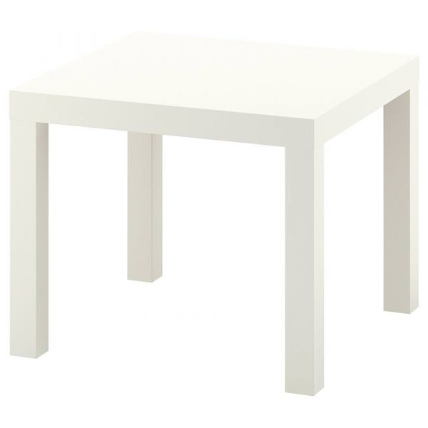 ЛАКК Придиванный столик, белый, 55x55 см - 704.499.11