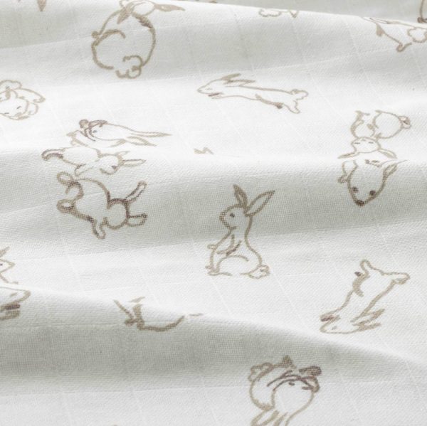 РЁДХАКЕ Муслиновый лоскут, орнамент «кролики/черника», белый, 70x70 см - 404.402.00