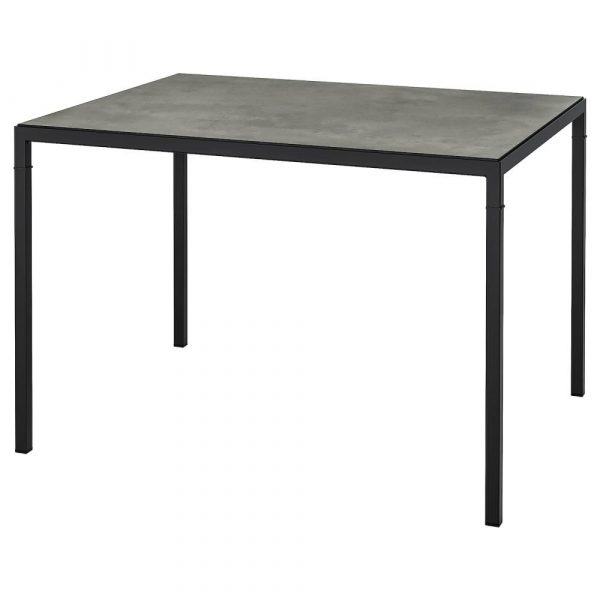 НИБОДА Журнальный стол/2-сторон столешница, темно-серый под бетон, черный, 75x60x50 см - 304.526.27