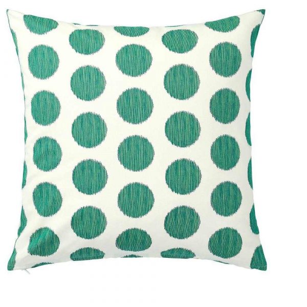 ОСАТИЛЬДА Чехол на подушку, неокрашенный темно-зеленый, точечный, 50x50 см - 504.565.49