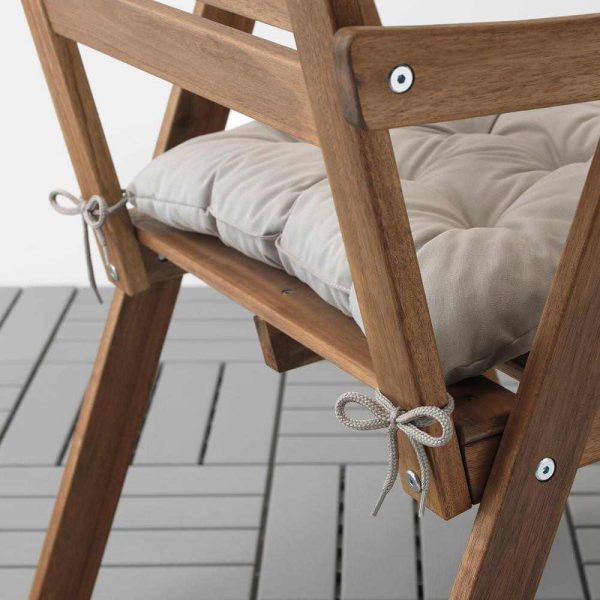 КУДДАРНА Подушка на садовый стул, серый, 44x44 см - 804.111.06