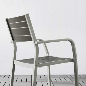 ШЭЛЛАНД Стол+4 кресла, д/сада, темно-серый, Куддарна серый, 156x90 см - 492.915.16