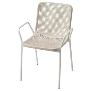 ТОРПАРЁ Легкое кресло для дома/сада, белый, бежевый - 504.207.63