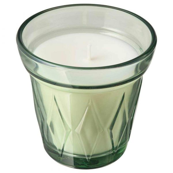 ВЭЛЬДОФТ Ароматическая свеча в стакане, Утренняя роса светло-зеленый, светло-зеленый, 8 см - 904.423.10