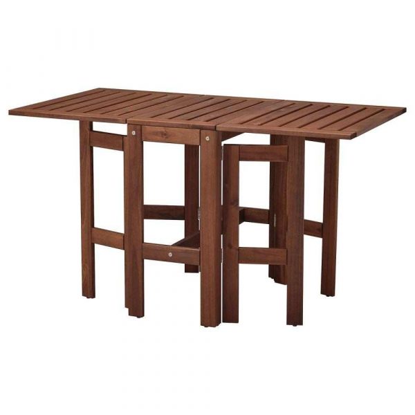 ЭПЛАРО Складной стол, садовый, коричневая морилка, 34/83/131x70 см - 004.197.95