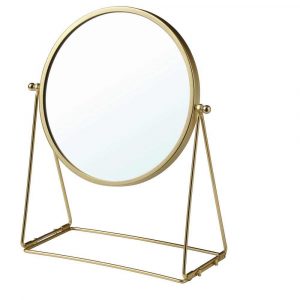 ЛАССБЮН Зеркало настольное, золотой, 17 см - 904.710.34