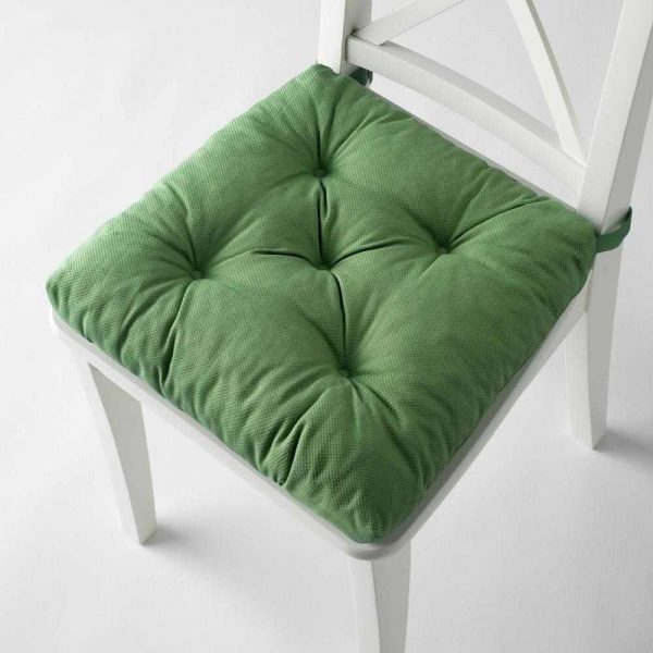 МАЛИНДА Подушка на стул, зеленый, 40/35x38x7 см - 604.813.22