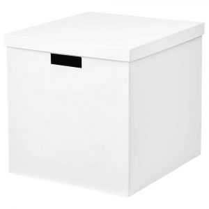 ТЬЕНА Коробка с крышкой, белый, 32x35x32 см - 204.693.03