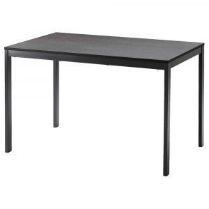 ВАНГСТА Раздвижной стол, черный, темно-коричневый, 120/180x75 см - 704.201.54