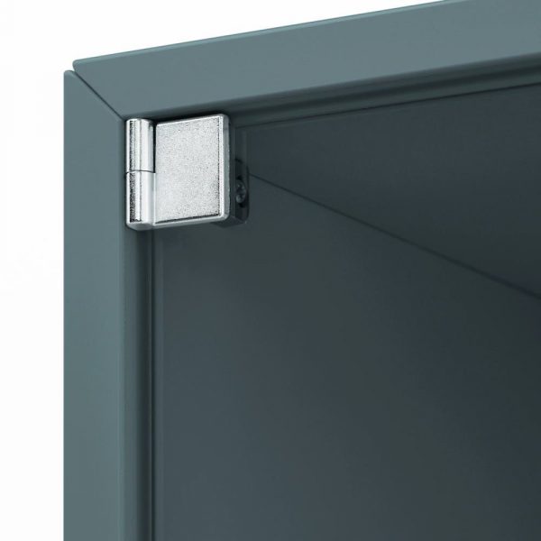 ЭКЕТ Навесной шкаф со стеклянной дверью, серо-бирюзовый - 693.854.96