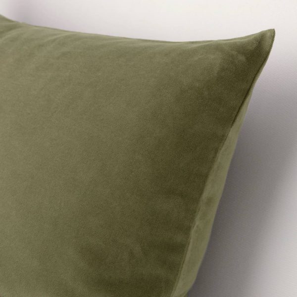 САНЕЛА Чехол на подушку, оливково-зеленый - 604.792.01