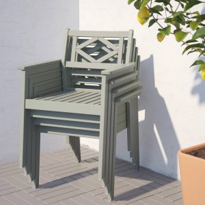 БОНДХОЛЬМЕН Стол+4 кресла, д/сада, серый морилка/Куддарна серый - 293.951.24