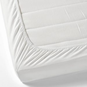 ЛЕН Простыня натяжн для кроватки, белый 60x120 см - 004.870.82