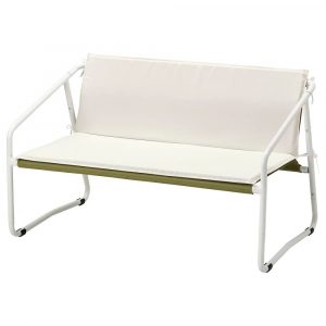 ИНГМАРСЭ 2-местный диван, для дома/сада, белый зеленый/бежевый 118x69x69 см - 304.632.92