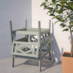 БОНДХОЛЬМЕН 4-местный комплект садовой мебели, серый морилка/Куддарна серый - 093.285.26
