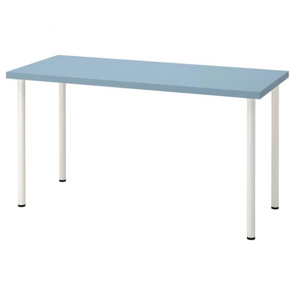 ЛАГКАПТЕН / АДИЛЬС Письменный стол, голубой/белый 140x60 см - 494.173.18