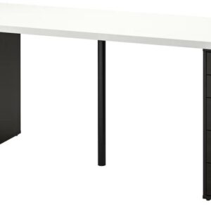 ЛАГКАПТЕН / АЛЕКС Письменный стол, белый/черно-коричневый 200x60 см - 794.176.23