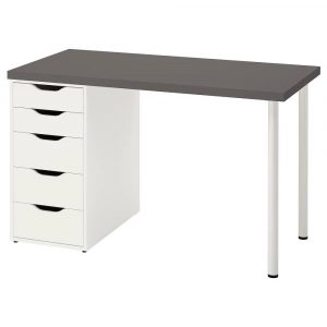 ЛАГКАПТЕН / АЛЕКС Письменный стол, темно-серый/белый 120x60 см - 094.168.15