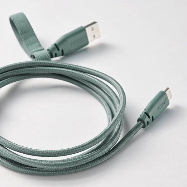 ЛИЛЛЬХУЛЬТ Кабель USB тип А – USB тип С, текстиль/серо-бирюзовый 1.5 м - 104.929.07