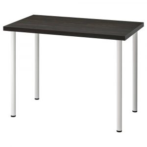 ЛИННМОН / АДИЛЬС Письменный стол, черно-коричневый/белый 100x60 см - 494.163.66