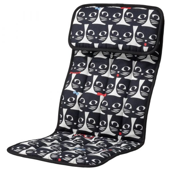 ПОЭНГ Подушка-сиденье на детское кресло, Гиссларп/орнамент «кошки» - 904.696.77
