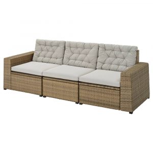СОЛЛЕРОН 3-местный модульный диван, садовый, коричневый/Куддарна серый 223x82x84 см - 493.294.87