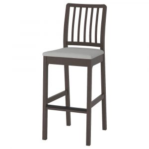 ЭКЕДАЛЕН / ЭКЕДАЛЕН Барн стол+4 барн стула, темно-коричневый/Рамна светло-серый 120 см - 093.042.24
