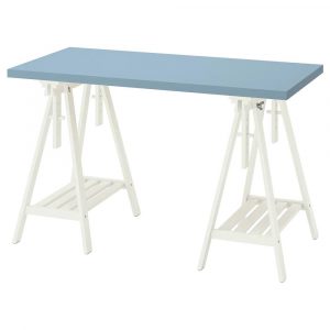 ЛАГКАПТЕН / МИТТБАКК Письменный стол, голубой/белый 120x60 см - 394.169.94