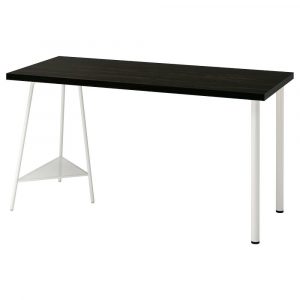 ЛАГКАПТЕН / ТИЛЛЬСЛАГ Письменный стол, черно-коричневый/белый 140x60 см - 194.175.17