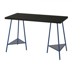 ЛАГКАПТЕН / ТИЛЛЬСЛАГ Письменный стол, черно-коричневый/темно-синий 120x60 см - 794.170.48