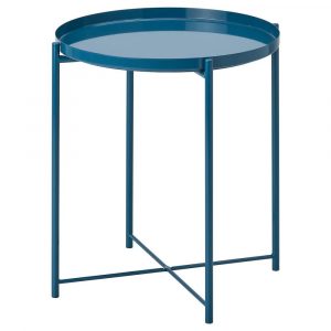 ГЛАДОМ Стол сервировочный, глянцевый темно-синий 45x53 см - 805.072.55