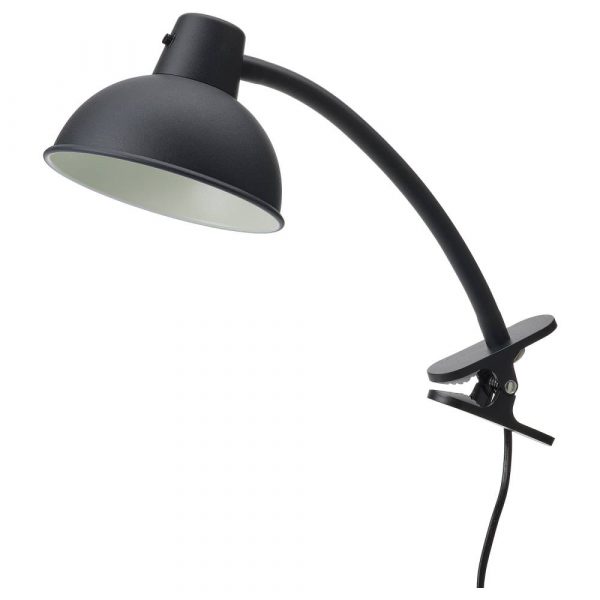СКУРУП Лампа с зажимом, черный - 004.899.67