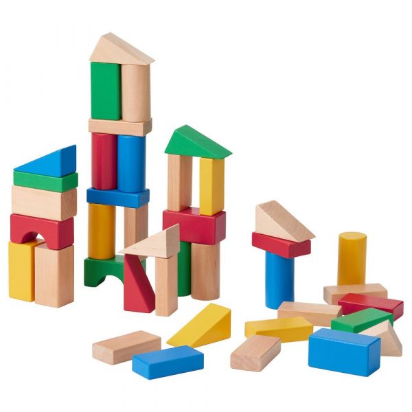 УНДЕРХОЛЛА Набор деревянных кубиков, 40 шт., разноцветный - 505.066.86