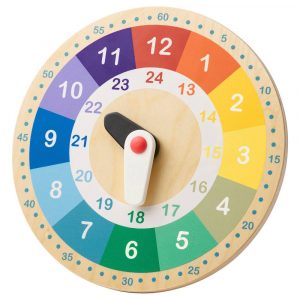 УНДЕРХОЛЛА Обучающие деревянные часы, разноцветный 25 см - 405.066.82