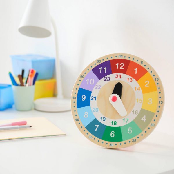 УНДЕРХОЛЛА Обучающие деревянные часы, разноцветный 25 см - 405.066.82
