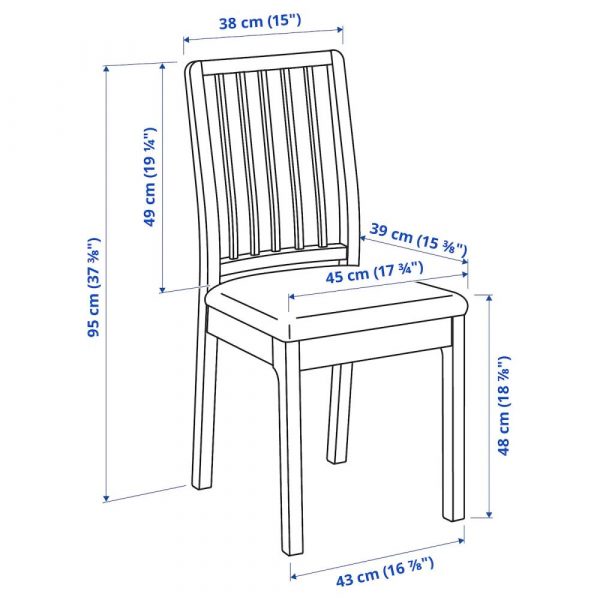 ЭКЕДАЛЕН Стол и 2 стула, темно-коричневый/Рамна светло-серый 80/120 см - 792.968.76